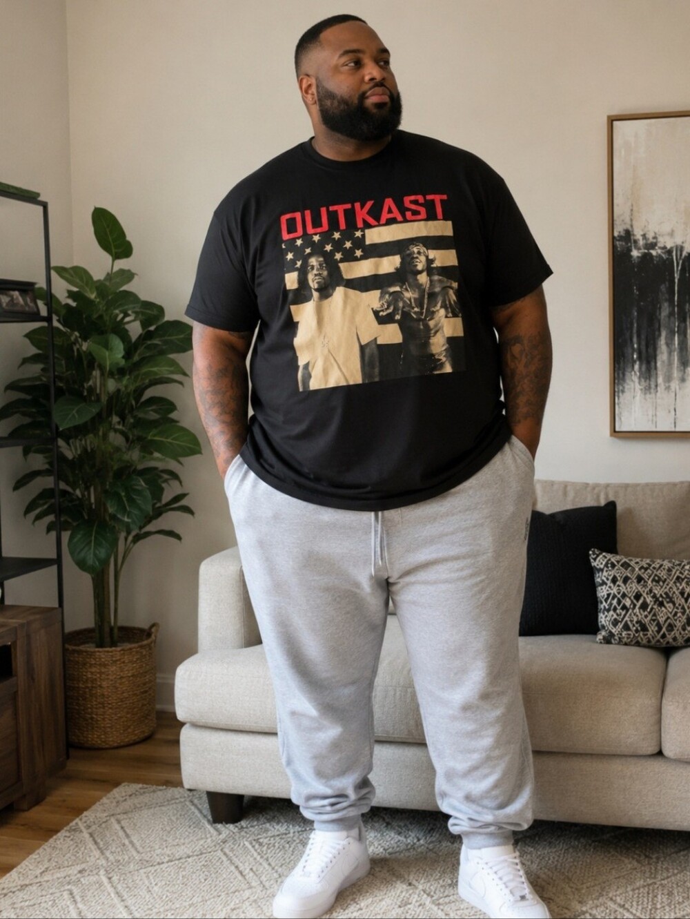 OutKast Men's Size 3XL Shirt Men's Black Stankonia Album Cover Music Tee New - Picture 1 of 6